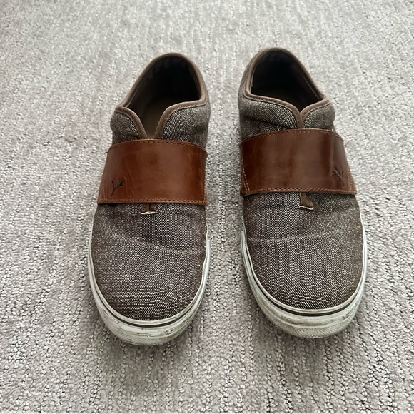 Men’s Puma Shoe Slip-On Size 9 Brown/White - Picture 3 of 9